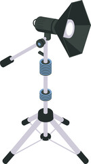 Professional studio lighting equipment ready for portrait photography and videography