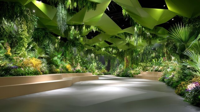 Green Event Space: Lush Indoor Garden Venue Decor