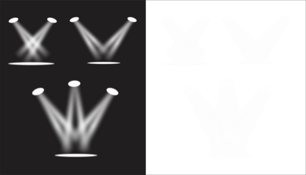 Dramatic white spotlight shining bright, isolated light beam illuminating a single product presentation or idea discovery against a dark empty stage background.