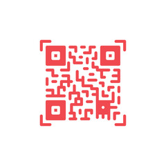 Stylish Rounded QR Code Icon for Digital Use