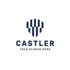 Castler Shield Logo Design – Modern Fortress Branding Symbol