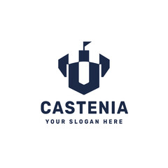 Castle Logo Design – Modern Fortress Branding Symbol