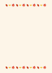 紅葉とイチョウの秋フレーム