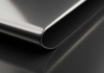 A sleek, polished surface of an innovative, high-strength metallic alloy, reflecting a bright, futuristic glow with remarkable resilience ,high-tech ,reflection ,resilient