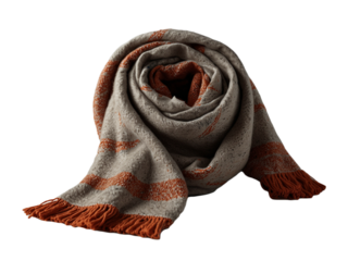 Rolled Wool Scarf. Generative Ai