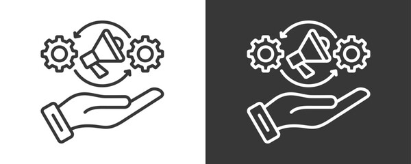 Marketing Automation Icon Set Vector Collection Isolated In Black And White