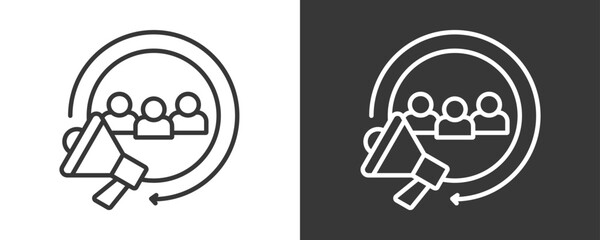 Fototapeta premium Customer Icon Set Vector Collection Isolated In Black And White