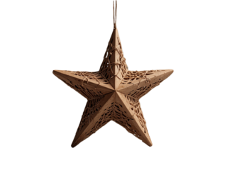 Golden Star Ornament.  Generative Ai