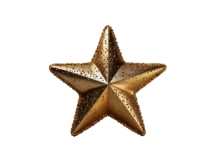 Golden Star Ornament.  Generative Ai