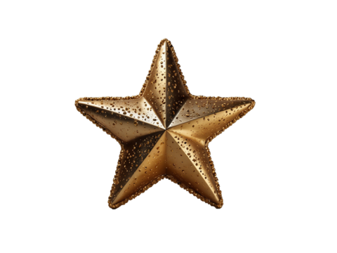Golden Star Ornament.  Generative Ai