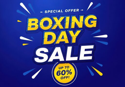 Boxing day sale special offer up to 60% off discount promotion