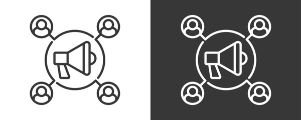 Obraz premium Segmentation Icon Set Vector Collection Isolated In Black And White