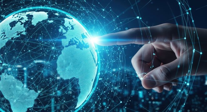 Global Network Connection: A Digital Fingerprint on Technology