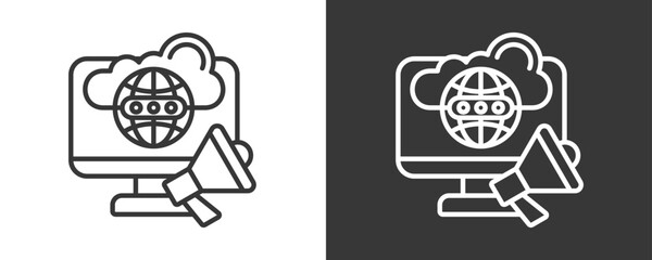 Marketing Icon Set Vector Collection Isolated In Black And White