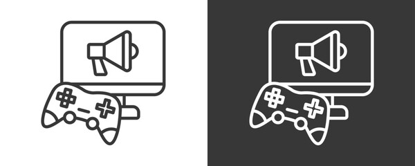 Advertising Icon Set Vector Collection Isolated In Black And White