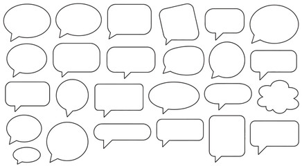 Obraz premium Speech and thought bubble collection for communication design