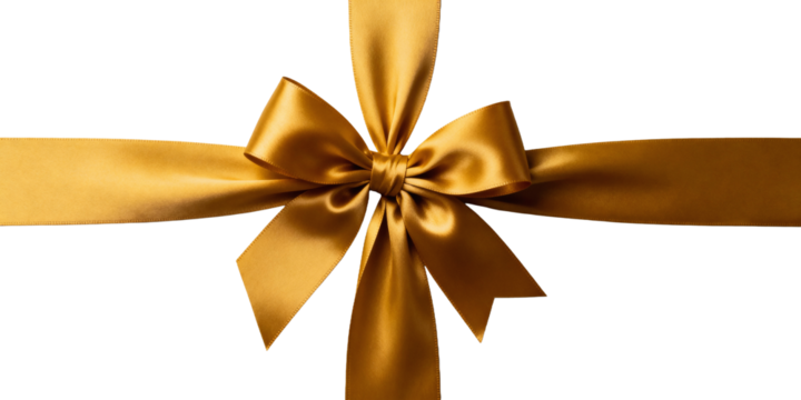 Golden ribbon bow