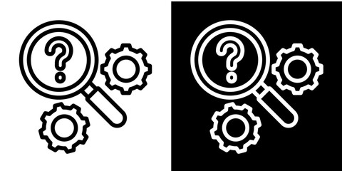 Curiosity Icon Set White Style Collection