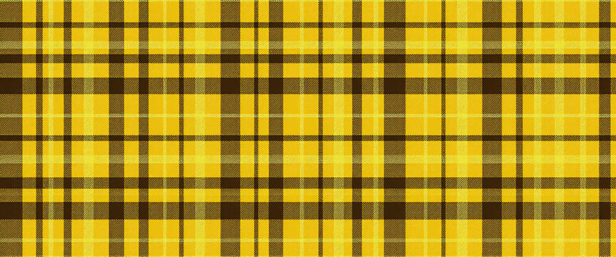 MacLeod Clan Tartan with bright yellow and black plaid, green, red accents, distressed fabric texture, rugged, grunge, ultra-realistic, high-resolution, edgy, artistic, bold, vintage, textured.