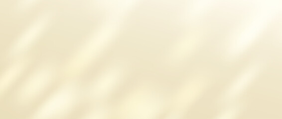 Gold dappled sunlight spots background. Spotted light rays, beams, glare on surface, wall, ceiling, floor. Natural light scene wallpaper for mockup, template, overlay, poster, banner, promo. Vector