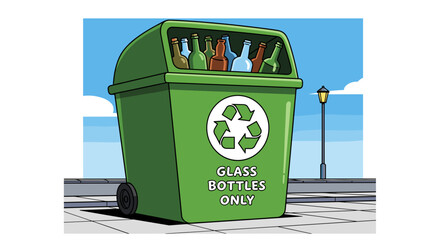 glass bottle collection bin