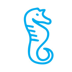 Black Stylized Seahorse Icon