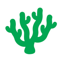 Black Stylized Seahorse Icon