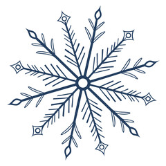 Detailed snowflake for winter season