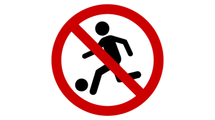 Bold red prohibition sign asserting restriction and refusal, symbolizing disagreement or denial, ideal for warnings, alerts, and safety notices