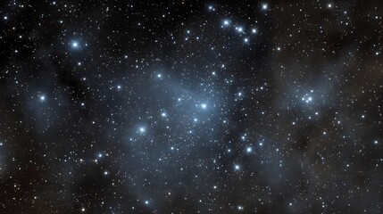 Obraz premium A vibrant celestial cluster of bright stars and faint nebulas in the deep expanse of the cosmos showcasing the beauty of deep space