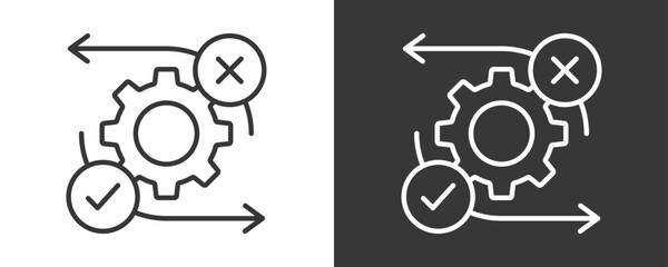 Decision Making Icon Set Vector Collection Isolated In Black And White