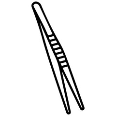 Surgical tweezers icon
