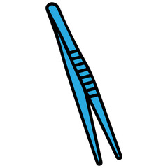 Blue Tweezers Icon