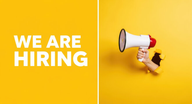 Company Hiring New Employees: Promoting Career Opportunities and Recruitment Campaign Seeking Talented Professionals for Business Development and Growth