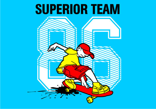 number 86 skateboarding.eps