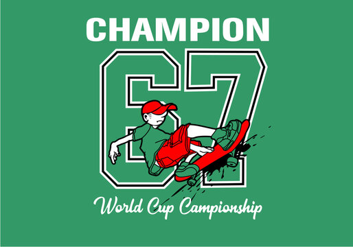 number 67 skateboarding.eps