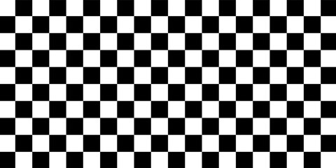 Fototapeta premium Black and white checkered pattern, Checkerboard seamless pattern