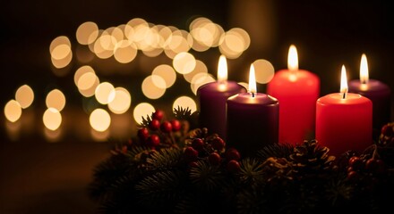 Advent Sunday Candles Wreath Tradition Celebrating Hope Peace Joy Love Christmas Season