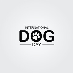 International dog day design vector.