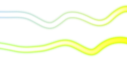 Neon glowing wave overlay PNG. abstract curved lines neon glowing color flow on transparent background, light beams overlay. Color gradient shape. Light leaks effect 