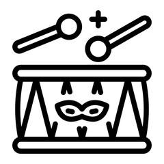 This Drums icon is suitable for Mardi Gras.