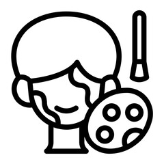 This Face paint icon is suitable for Mardi Gras.