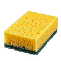 kitchen sponge for washing dishes on white transparent background