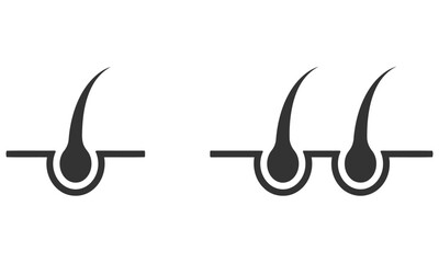 Hair bulb silhouette icon vector illustration