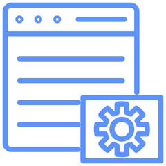 Plan Outline Blue Color Icon