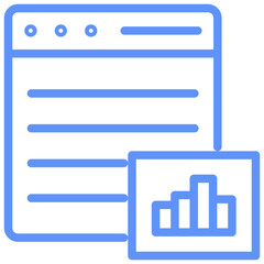 Plan Outline Blue Color Icon