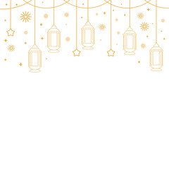 Line Islamic Lantern Decor