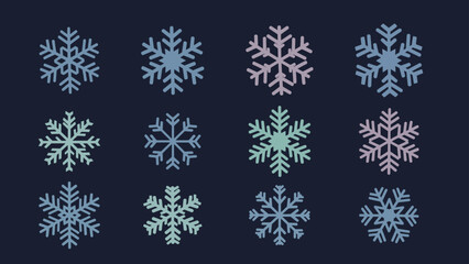 Winter Snowflakes Unique Vector Designs for Seasonal Decor and Holiday Graphics