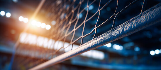volleyball net indoor banner concept background
