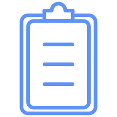 Plan Outline Blue Color Icon
